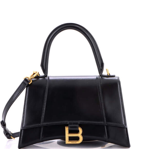 Balenciaga Handbags - Balenciaga Small Hourglass Top Handle Bag Leather